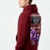 Anime Inspired Graphic Hoodie for Men | Premium Streetwear Back Print Hoodie | Oversized Casual Wear Hoodie by giftspeaks | Maroon