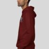 Maroon Graphic Printed Men’s Hoodie with Panda Riot Street Art | Premium Fleece Winter Hoodie for Men | Bold Urban Streetwear Back Print – GiftSpeaks