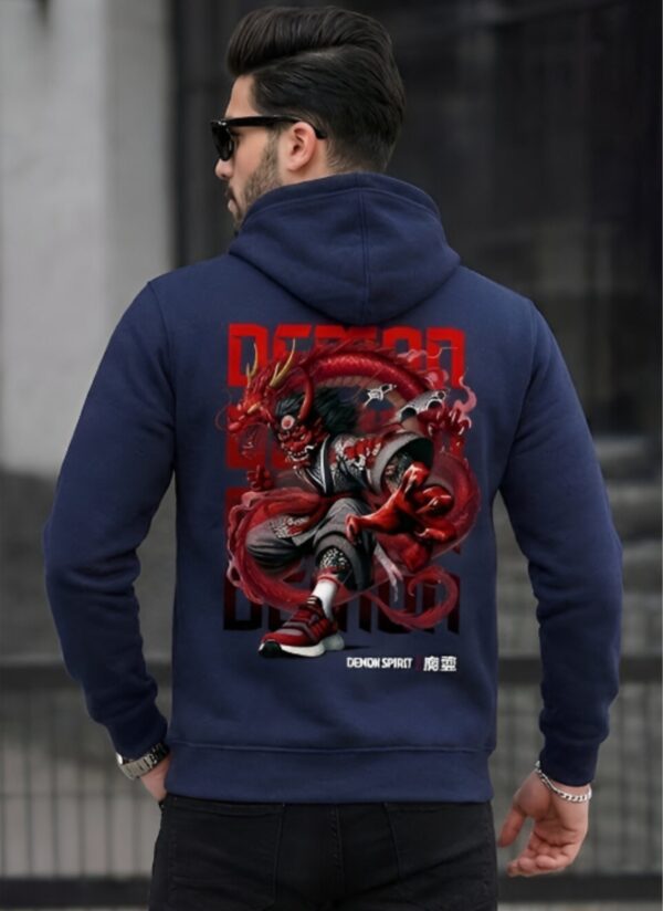 WMFHN_Demon_1768043776617_quls58jwyi8vteb.jpg Demon Spirit Graphic Hoodie for Men | Premium Streetwear Back Print Hoodie | Anime Style Casual Wear Hoodie by giftspeaks | Navy Blue