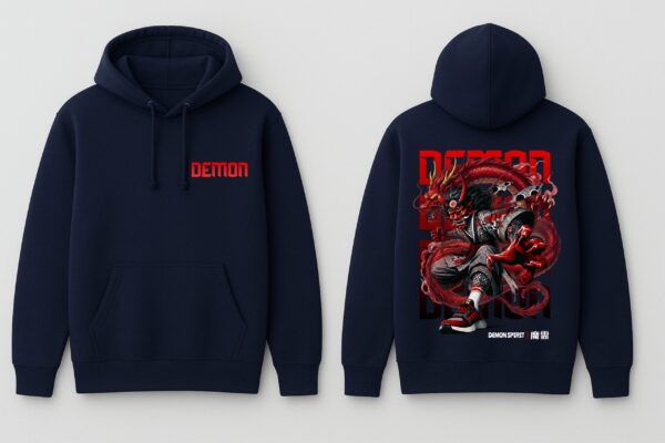WMFHN_Demon_1768043782752_btw4c09bwk4g99p.jpg Demon Spirit Graphic Hoodie for Men | Premium Streetwear Back Print Hoodie | Anime Style Casual Wear Hoodie by giftspeaks | Navy Blue
