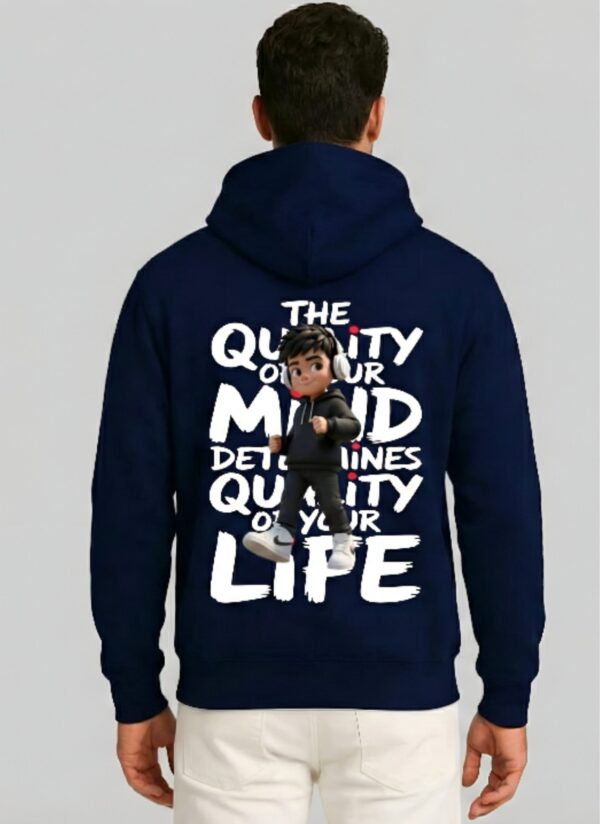 WMFHN_Mind_Life_1768043806264_3nat39ln68t6d9w.jpg Mind Over Life Quote Graphic Hoodie for Men | Navy Blue Regular Fit Hoodie | Motivational Back Print | Fleece 300 GSM | Giftspeaks
