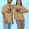 souioqgP_3MXI3JWOZW_2026-01-14_1.jpg LOVE Couple Oversized T-Shirt – Unisex Beige Matching Couple Tee | Loopknit 240 GSM Premium Streetwear