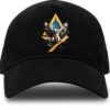 xqjuyyeT_4C935MF1ME_2026-03-12_1.jpg Flying Eagle Graphic Black Baseball Cap for Men & Women | Adjustable Unisex Streetwear Hat with Geometric Eagle Design, Casual Fashion Sports Cap for Daily Wear