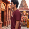 Unisex Oversized Hanuman Graphic Printed T-Shirt for Men & Women | Spiritual Devotional Back Print Oversized Tee | Maroon Half Sleeve Loose Fit Streetwear T-Shirt | Loopknit 240 GSM Premium Cotton Casual Wear