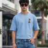 Men's Black Oversized Graphic T-Shirt with Gen-Z Cockroach Front & Back Print | CJP Inspired Urban Streetwear Baggy Fit Tee for Men | Aesthetic Drop Shoulder Half Sleeve Round Neck Oversized T-Shirt | Premium Loopknit 240 GSM Heavy Fabric