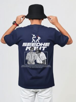 0wjr4QIw_5Z7K3OP0PN_2026-02-20_1.jpg Men Oversized Navy Blue Graphic Printed T-Shirt | Street Hip-Hop Back Print | Premium Loopknit Cotton 240 GSM | Casual Urban Style Tee