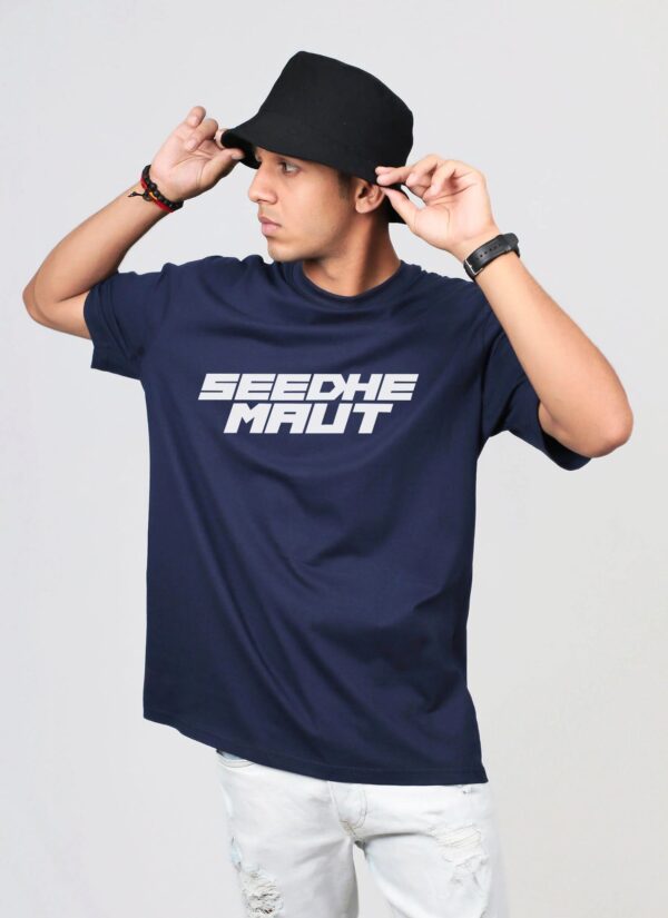 0wjr4QIw_DE9XFVE65Z_2026-02-20_2.jpg Men Oversized Navy Blue Graphic Printed T-Shirt | Street Hip-Hop Back Print | Premium Loopknit Cotton 240 GSM | Casual Urban Style Tee