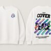 Off Cover Peace Graphic White Sweatshirt for Men | Confidence Streetwear Back Print | Premium Fleece 300 GSM | By Giftspeaks