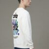 Off Cover Peace Graphic White Sweatshirt for Men | Confidence Streetwear Back Print | Premium Fleece 300 GSM | By Giftspeaks
