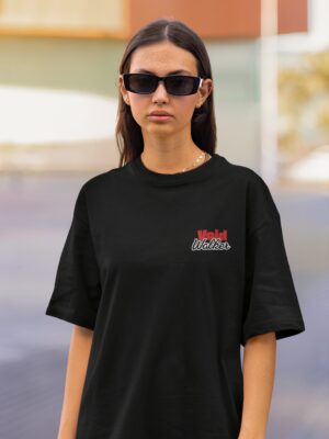 2 (6) Women Void Walker Oversized Printed T-Shirt Navy Blue & Black | Anime Streetwear Back Print Oversized T-Shirt for Women | Casual & Trendy Girls T-Shirt | Loopknite Fabric 240 GSM by Giftspeaks