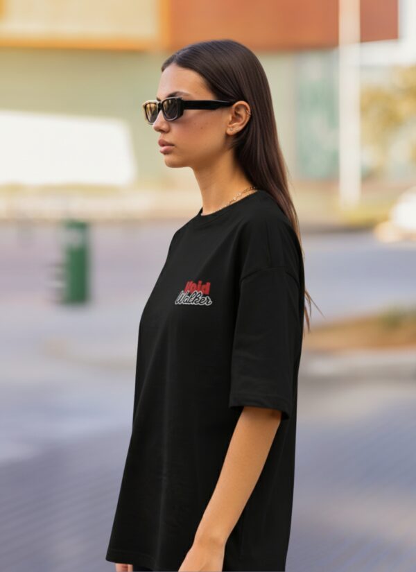 Women Void Walker Oversized Printed T-Shirt Navy Blue & Black | Anime Streetwear Back Print Oversized T-Shirt for Women | Casual & Trendy Girls T-Shirt | Loopknite Fabric 240 GSM by Giftspeaks