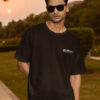 319SLpYR_O0Q6ZLWBVP_2026-01-17_1.jpg Black Oversized Streetwear T-Shirt for Men | Trust Nobody Graphic Back Print | Loopknit Cotton 240 GSM