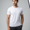 Plain White Round Neck T-Shirt | 180 GSM Mesh Knit | 100% Polyester | Stretchable Sports Wear