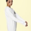 Criminal Mode Oversized Sweatshirt – Women White Graphic Streetwear | Fleece 300 GSM Premium Winter Sweatshirt