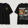 Womens Black Oversized T-Shirt with Bhagat Singh Graphic | Premium Loopknit 240 GSM | Freedom Fighter Tribute Streetwear Tee for Women