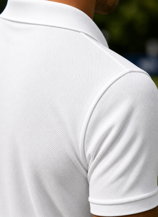 6NUICYgZ_RW0PPMQFR9_2026-06-30_3.png Plain White Polo T-Shirt | 180 GSM Polo Knit | 100% Polyester | Wrinkle Free Stretchable Sports Wear