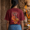 6od_BROj_YXSQVKSHE8_2026-05-08_1.png Unisex Oversized Dancing Hanuman Graphic T-Shirt Energetic Devotion Design, Maroon Cotton Tee