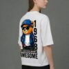 AX8Z_24W_9FE68BHWSN_2026-01-30_2.jpg Oversized T-Shirt for Women | Bear Graphic Back Print White Tee | Loopknit 240 GSM Premium Cotton | Streetwear Oversize T Shirt