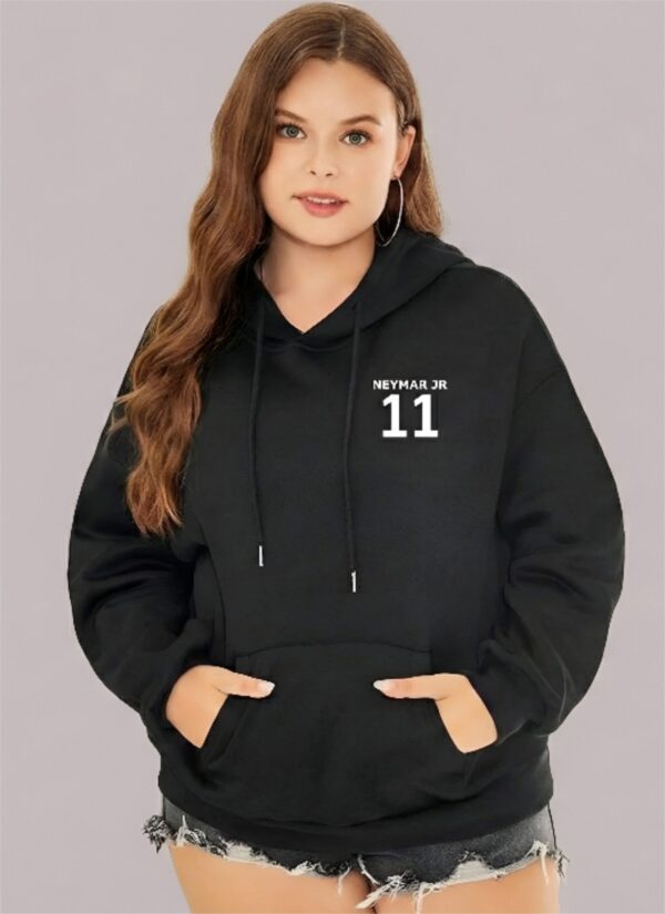 Believe Your Dream Neymar Jr Oversized Hoodie – Women Black Football Graphic Hoodie | Fleece 300 GSM Premium Streetwear