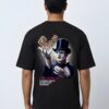 Illusion Magician Oversized Black T-Shirt for Men | Mystery Card Graphic Back Print | Premium Streetwear Loopknit 240 GSM | By Giftspeaks