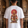 Unisex Oversized Hanuman Graphic Printed T-Shirt for Men & Women | Spiritual Devotional Back Print Oversized Tee | White Half Sleeve Loose Fit Streetwear T-Shirt | Loopknit 240 GSM Premium Cotton Casual Wear