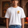 Unisex Oversized Hanuman Graphic Printed T-Shirt for Men & Women | Spiritual Devotional Back Print Oversized Tee | White Half Sleeve Loose Fit Streetwear T-Shirt | Loopknit 240 GSM Premium Cotton Casual Wear