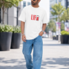 ChatGPT Image Aug 1, 2026, 02_14_50 PM Oversized White “One Step” T-Shirt – 240 GSM Loopknit Cotton DTF Print Streetwear