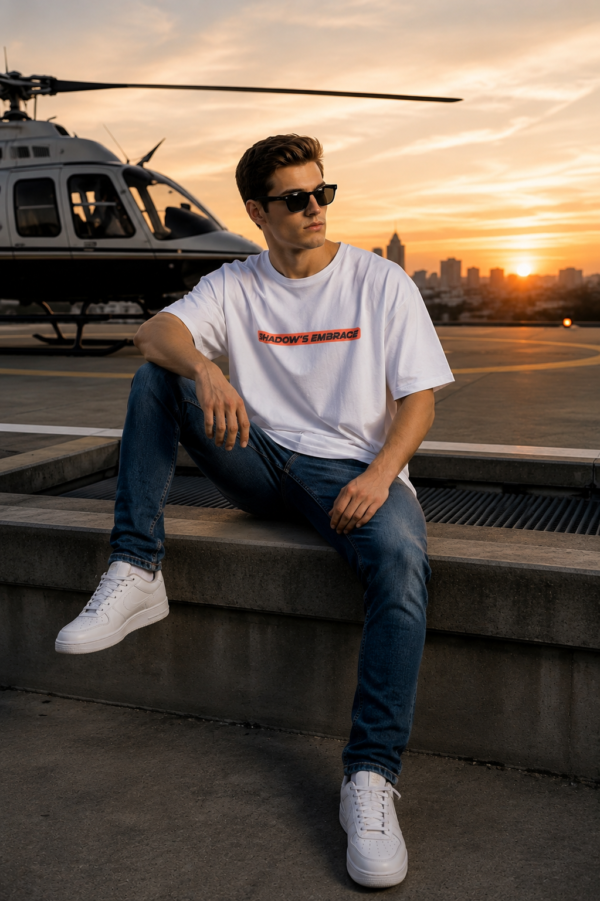 ChatGPT Image Aug 1, 2026, 02_47_19 PM Shadows Embrace Men Oversized T-Shirt | Rebel Soul Graphic Back Print | White