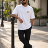 ChatGPT Image Aug 1, 2026, 02_55_49 PM Space Explorer Oversized Mens T-Shirt | Astronaut Galaxy Back Print | White