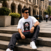 Speak No Evil Black Oversized T-Shirt for Men | Cotton 240 GSM | DTF Print Streetwear Tee