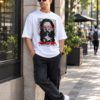 Speak No Evil Black Oversized T-Shirt for Men | Cotton 240 GSM | DTF Print Streetwear Tee