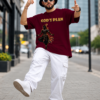 God's Plan Oversized Graphic T-Shirt for Men | Krishna Inspired Spiritual Streetwear Tee | Divine Anime Aesthetic Casual Oversized Cotton Tshirt