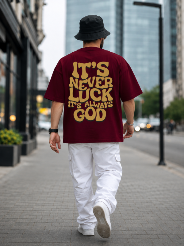 God's Plan Oversized Graphic T-Shirt for Men | Krishna Inspired Spiritual Streetwear Tee | Divine Anime Aesthetic Casual Oversized Cotton Tshirt