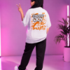 Oversized T-Shirt for Women | Choose Joy Back Print White Oversize Tee | Loopknit 240 GSM Premium Cotton Streetwear