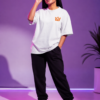 Oversized T-Shirt for Women | Choose Joy Back Print White Oversize Tee | Loopknit 240 GSM Premium Cotton Streetwear