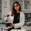ChatGPT Image Aug 13, 2026, 02_30_13 PM Black Science Graphic Printed Women’s Oversized T-Shirt | “Science Is Magic” Artistic Back Print | Loopknit Fabric 240 GSM | Premium Streetwear Tee – GiftSpeaks