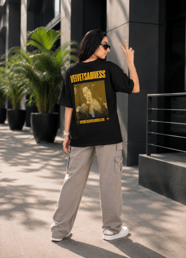 ChatGPT Image Aug 13, 2026, 02_37_41 PM Velvet Sadness Oversized T-Shirt for Girls & Women – Hollywood Aesthetic Graphic Tee | Vintage Streetwear