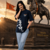 ChatGPT Image Aug 13, 2026, 03_08_32 PM Shivaji Maharaj Oversized T-Shirt Women Navy Blue Marathi Typography Print | Loopknit 240 GSM Premium Streetwear