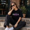 ChatGPT Image Aug 13, 2026, 05_52_00 PM Women Navy Blue Oversized Graphic T-Shirt | Wear Your Heart on Your Sleeve Print � Premium Loopknit Cotton 240 GSM Streetwear Tee
