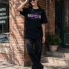 ChatGPT Image Aug 13, 2026, 05_52_10 PM Women Navy Blue Oversized Graphic T-Shirt | Wear Your Heart on Your Sleeve Print � Premium Loopknit Cotton 240 GSM Streetwear Tee