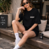 Women Oversized Graphic T-Shirt | Angel Elegance Back Print | Loopknit 240 GSM Heavyweight Streetwear Tee