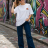 ChatGPT Image Aug 14, 2026, 03_49_12 PM Women Oversized Graphic T-Shirt | Coffee & Space Cartoon Print | Loopknit 240 GSM Cotton | Relaxed Fit Casual Streetwear Tee