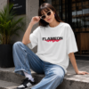 Women Oversized Graphic T-Shirt | Flaming Rose Back Print | Loopknit 240 GSM Bold Streetwear Tee