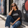 ChatGPT Image Aug 14, 2026, 05_07_02 PM Women Oversized Graphic T-Shirt | I Love Friday Night Print | Cute Cartoon Back Design | Loopknit 240 GSM Cotton | Relaxed Fit Casual Tee