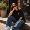 ChatGPT Image Aug 14, 2026, 05_52_02 PM Women Oversized Minimal Graphic T-Shirt | Trust No One Chest Print | Loopknit 240 GSM Cotton | Relaxed Fit Streetwear Tee