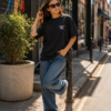 ChatGPT Image Aug 14, 2026, 05_52_05 PM Women Oversized Minimal Graphic T-Shirt | Trust No One Chest Print | Loopknit 240 GSM Cotton | Relaxed Fit Streetwear Tee