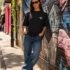 ChatGPT Image Aug 14, 2026, 05_52_10 PM Women Oversized Minimal Graphic T-Shirt | Trust No One Chest Print | Loopknit 240 GSM Cotton | Relaxed Fit Streetwear Tee