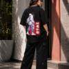Women's Oversized Black Solid T-Shirt | Relaxed Fit Casual Streetwear Tee | Half Sleeve Round Neck Loose Fit Top for Daily Wear, Travel, College & Weekend Outfits