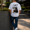 Urban Rebel Oversized T-Shirt for Men | Anime Graphic Back Print | Loopknit 240 GSM Premium Cotton | Streetwear Drop Shoulder Tee