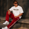 Womens Oversized White Graphic T-Shirt Back Print Casual Streetwear